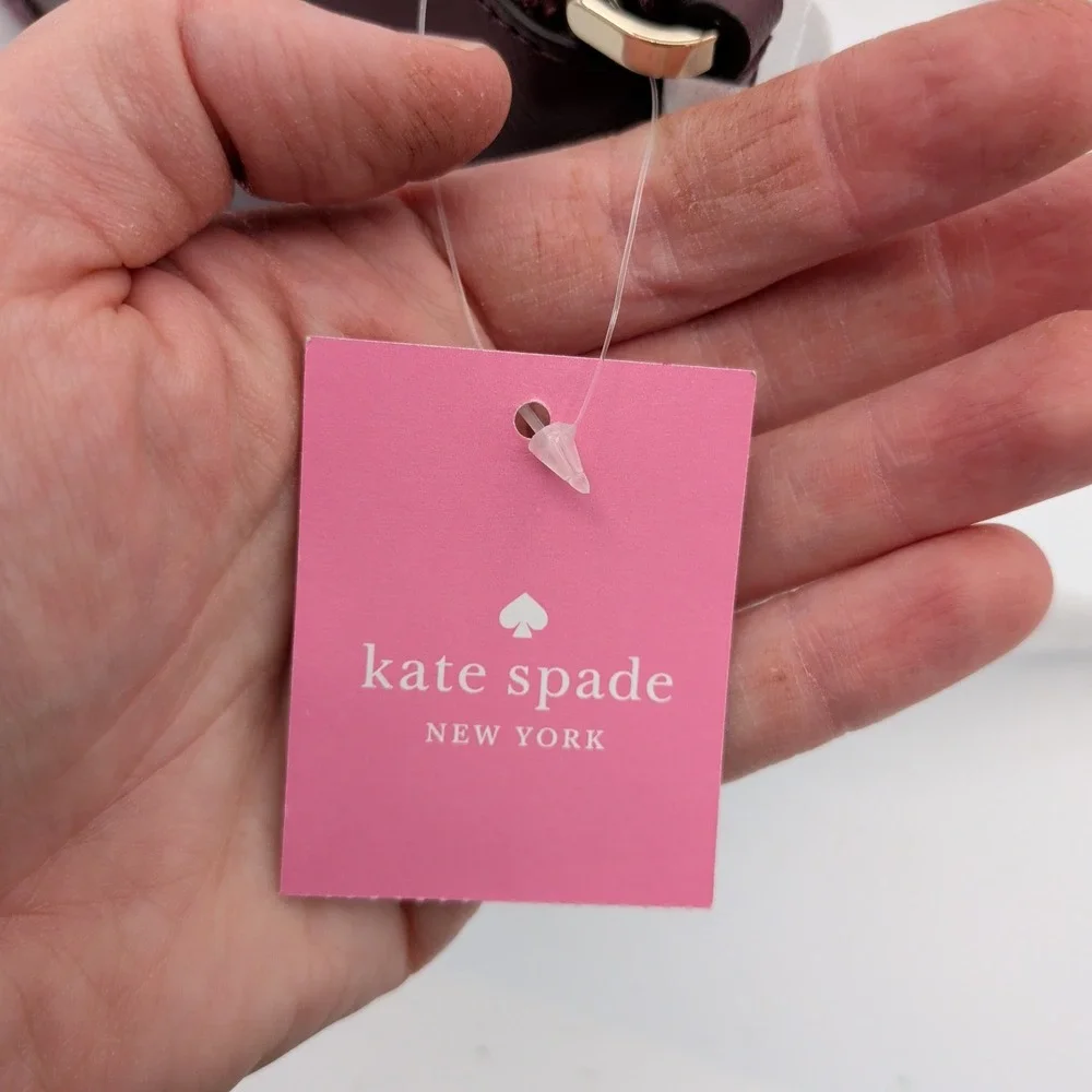 Kate Spade Flash Glitter Mixed Mat Cherrywood Crossbody Bag K8711 Burgundy NEW
